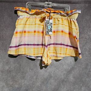 Women's Plaid High Waist Shorts Medium